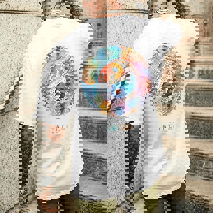 太極拳パステル メンズTシャツ バックプリント 彼への贈り物