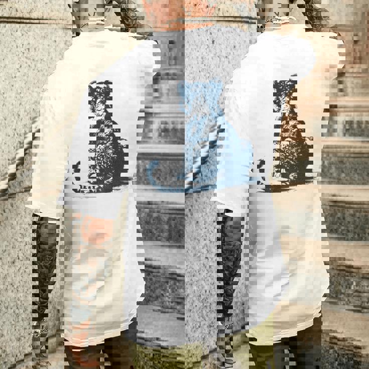 子ライオン – 子ライオンの後姿 メンズTシャツ バックプリント 彼への贈り物