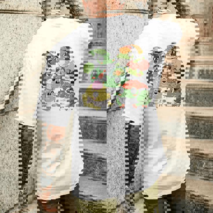 寿司 アニメ カエル 寿司好き 長袖tシャツ メンズTシャツ バックプリント 彼への贈り物