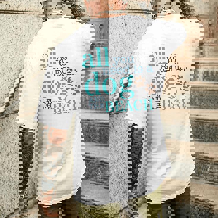 必要なのは犬とビーチ メンズTシャツ バックプリント 彼への贈り物