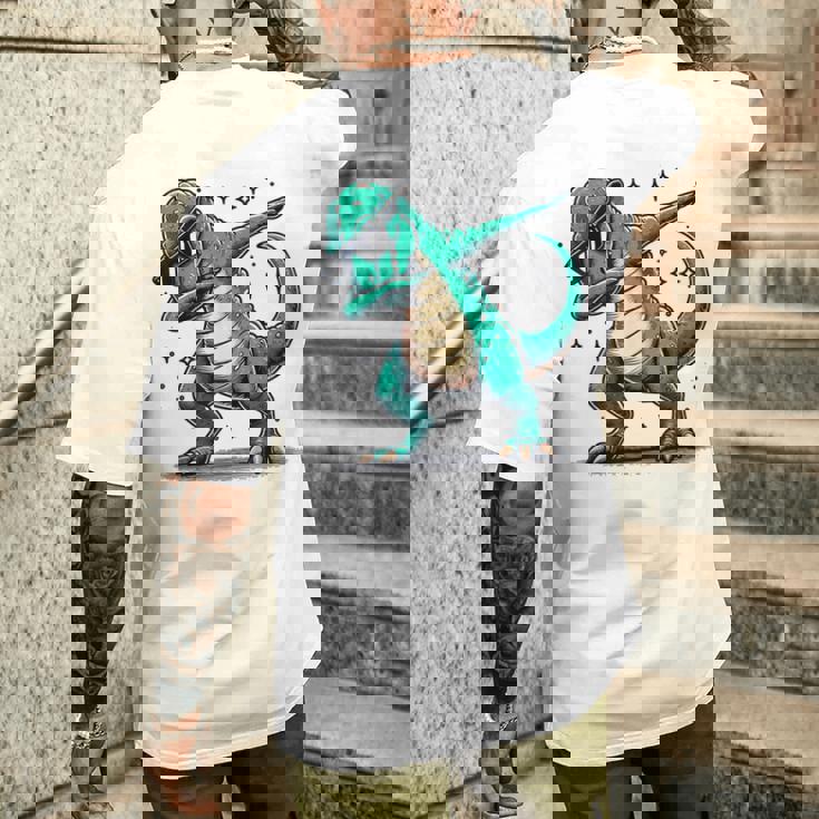 恐竜 ダビングサングラス ダブダンス メンズTシャツ バックプリント 彼への贈り物