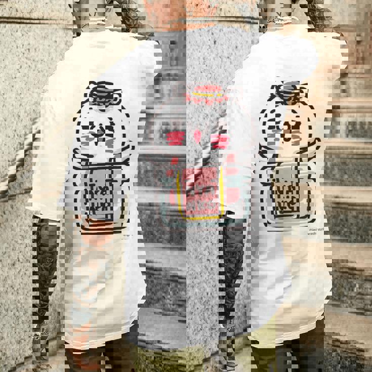 愛しすぎて大好きすぎる。ペアデザイン にゃんこジャム メンズTシャツ バックプリント 彼への贈り物