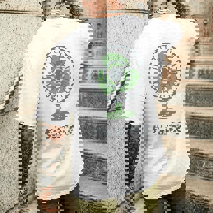 扇風機 昭和 レトロ ファン 昭和家電 昭和風 イラスト シンプル おもしろ かわいい メンズTシャツ バックプリント 彼への贈り物