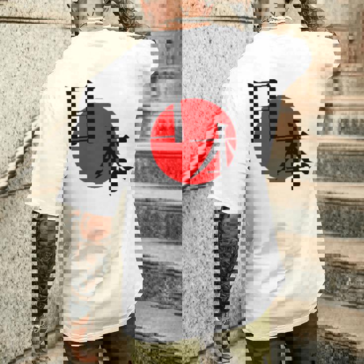 日の丸日本 国旗 ワンポイント メンズTシャツ バックプリント 彼への贈り物