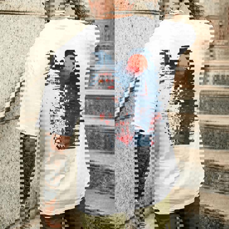 日本の忍者バックプリント。 メンズTシャツ バックプリント 彼への贈り物