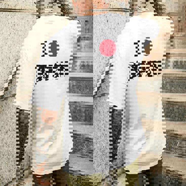 日本国旗 アイラブジャパン 赤日しんとうえんそうギフト メンズTシャツ バックプリント 彼への贈り物