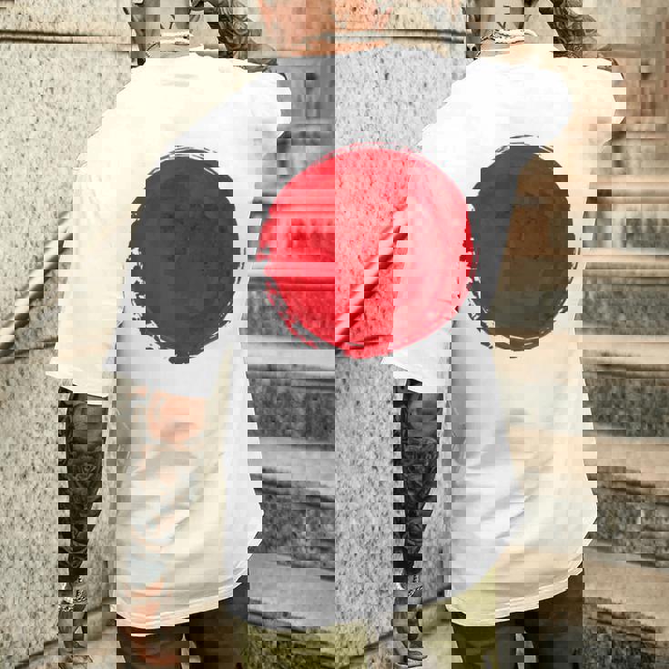 日本国旗 昇る太陽 日照 日の丸 メンズTシャツ バックプリント 彼への贈り物