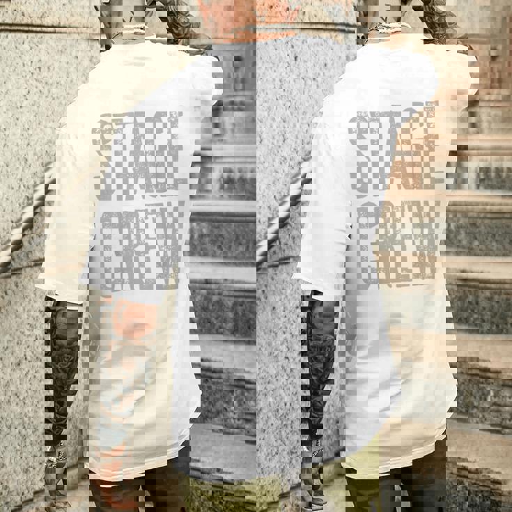 映画、テレビ、劇場、カメラ用のステージクルーが背面にプリントされています。 メンズTシャツ バックプリント 彼への贈り物
