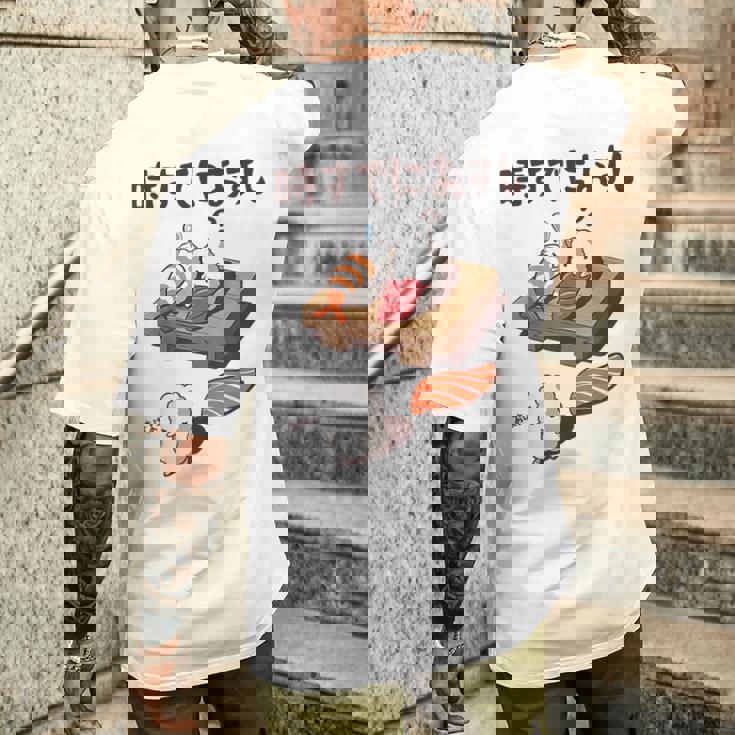 時すでにおすし ネタ ことわざ 言い間違いことわざ ジョーク ギャグ ダジャレ ツッコミ 寿司 メンズTシャツ バックプリント 彼への贈り物