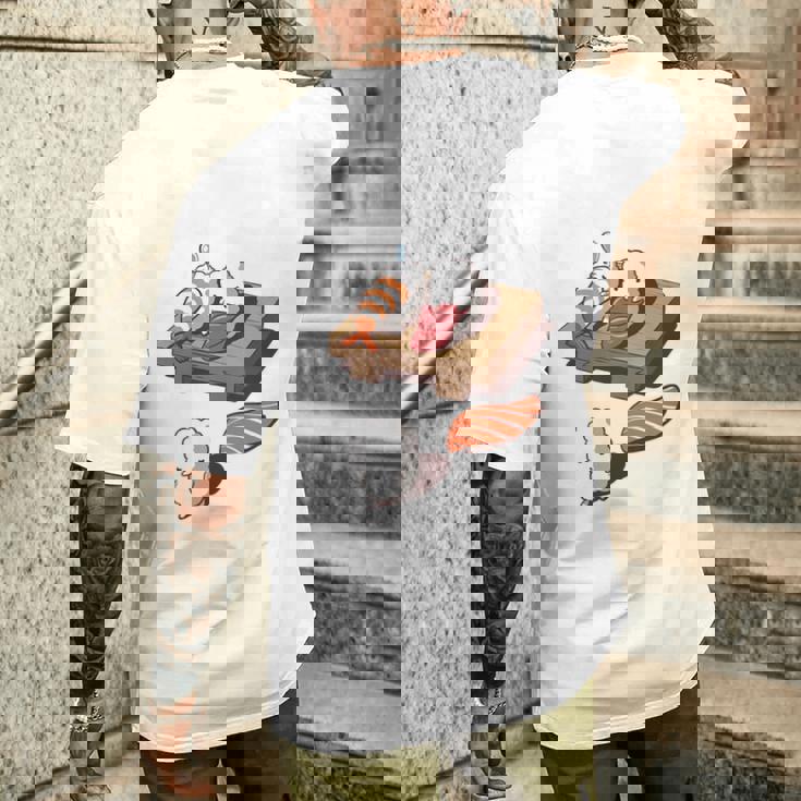 時すでにおすし ネタ ことわざ 言い間違いことわざ ジョーク ギャグ ダジャレ ツッコミ 寿司 長袖tシャツ メンズTシャツ バックプリント 彼への贈り物