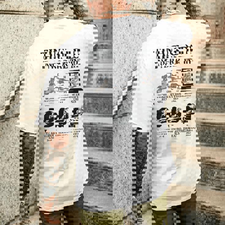 暇つぶし アザラシ 海 シーライフ かわいい 海 動物好き メンズTシャツ バックプリント 彼への贈り物