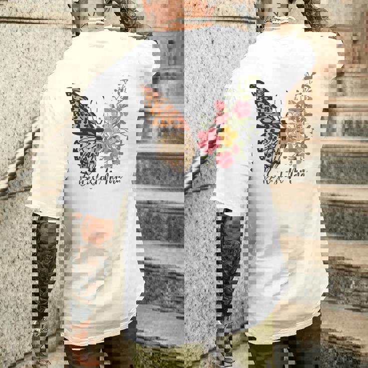 最高のママ史上最高の母の日祝福されたママ 長袖tシャツ メンズTシャツ バックプリント 彼への贈り物