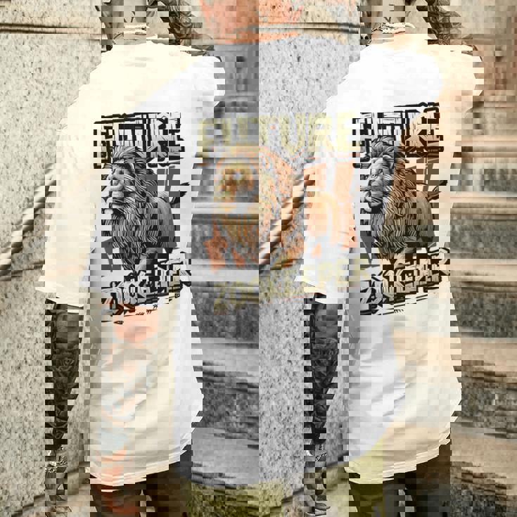 未来の飼育係ライオンの恋人 メンズTシャツ バックプリント 彼への贈り物