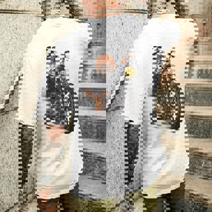 柴犬 いばけん 犬 バイク バイカー メンズTシャツ バックプリント 彼への贈り物