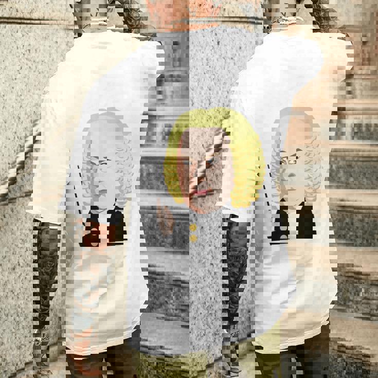 楽しい音楽コンダクターシャツ クールバッハ クラシカル音楽作曲家 メンズTシャツ バックプリント 彼への贈り物