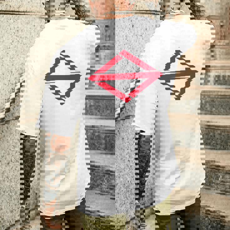 横浜市旗シンボル エンブレム 神奈川県 メンズTシャツ バックプリント 彼への贈り物