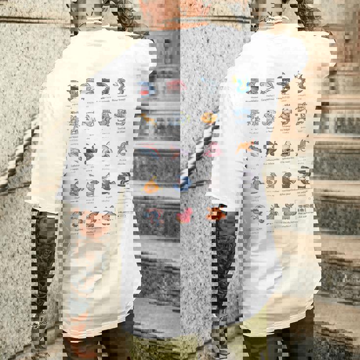 深海魚図鑑 メンズTシャツ バックプリント 彼への贈り物