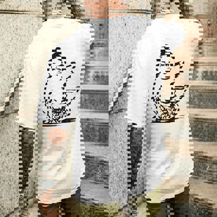 漫画 相撲 レスラー メンズTシャツ バックプリント 彼への贈り物