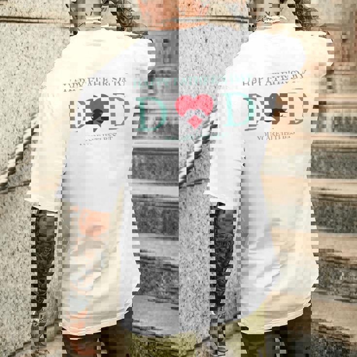 父の日のお父さんギフト ハッピー父の日tシャツ メンズTシャツ バックプリント 彼への贈り物