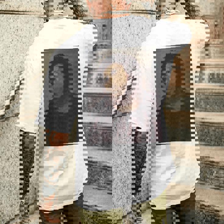 猿のイエスの絵、台無しにされたキリスト、フレスコ、ボッチドアートミーム。 メンズTシャツ バックプリント 彼への贈り物