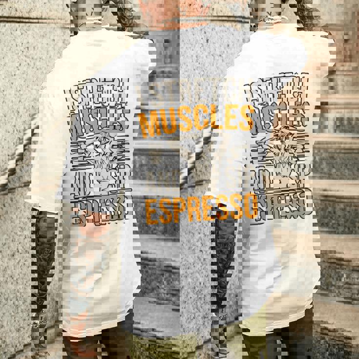 理学療法士 カフェイン 理学療法 コーヒードリンク メンズTシャツ バックプリント 彼への贈り物