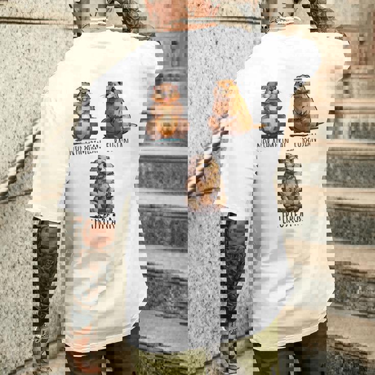 異なるタイプのビーバーズ品種コレクション、かわいいビーバーが大好き。 長袖tシャツ メンズTシャツ バックプリント 彼への贈り物