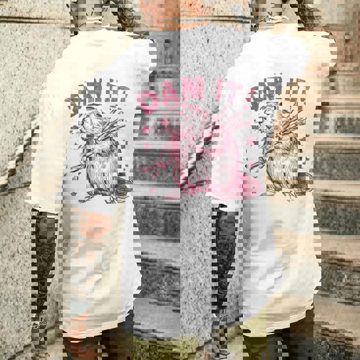 皮肉なビーバー メンズTシャツ バックプリント 彼への贈り物