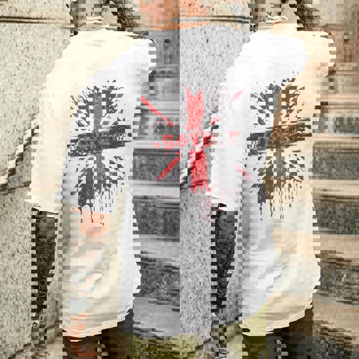 神は貧しい王のcor冠式パンクグラフィティユニオンジャックを救う メンズTシャツ バックプリント 彼への贈り物