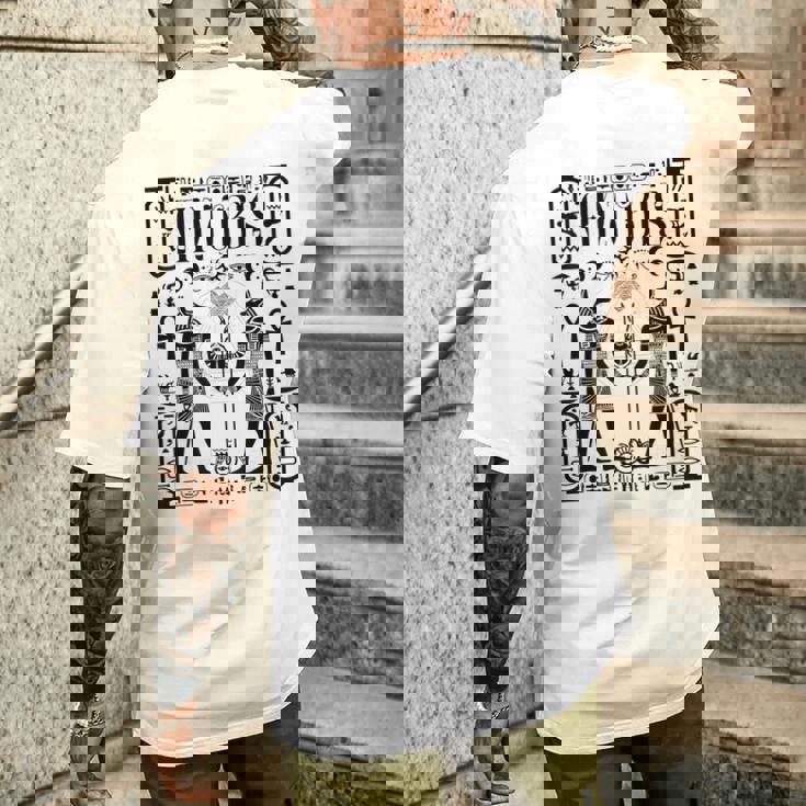 神聖幾何学科学 エジプト神アヌビス ホルスの目 メンズTシャツ バックプリント 彼への贈り物