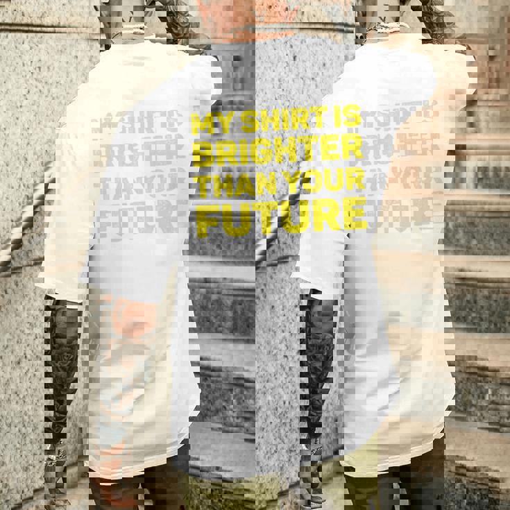私のシャツはあなたの未来よりも明るい 長袖tシャツ メンズTシャツ バックプリント 彼への贈り物