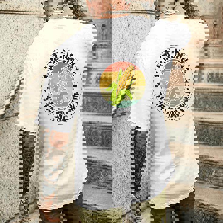 私はトウモロコシを食べます メンズTシャツ バックプリント 彼への贈り物