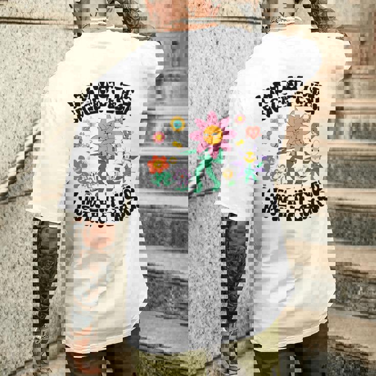 私は大柄な人間じゃないよ椅子で殴るぞおかしい 長袖tシャツ メンズTシャツ バックプリント 彼への贈り物