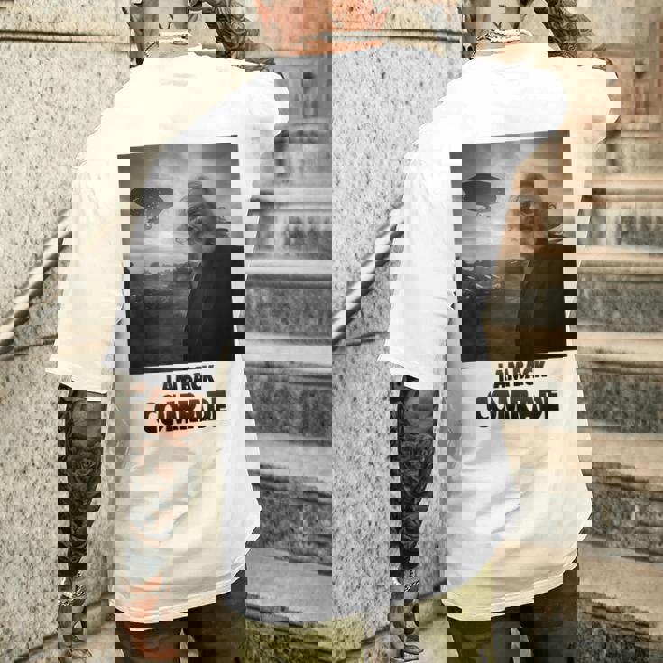 私は戻ってきた同志、共産主義者、カール・マルクス メンズTシャツ バックプリント 彼への贈り物