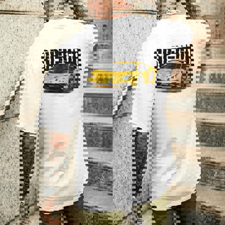 美しいエキゾチックなスーtシャツ、スポーツカー愛好家に最適。 メンズTシャツ バックプリント 彼への贈り物