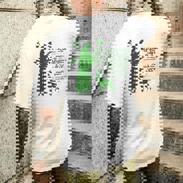 聖フランシスコ メンズTシャツ バックプリント 彼への贈り物