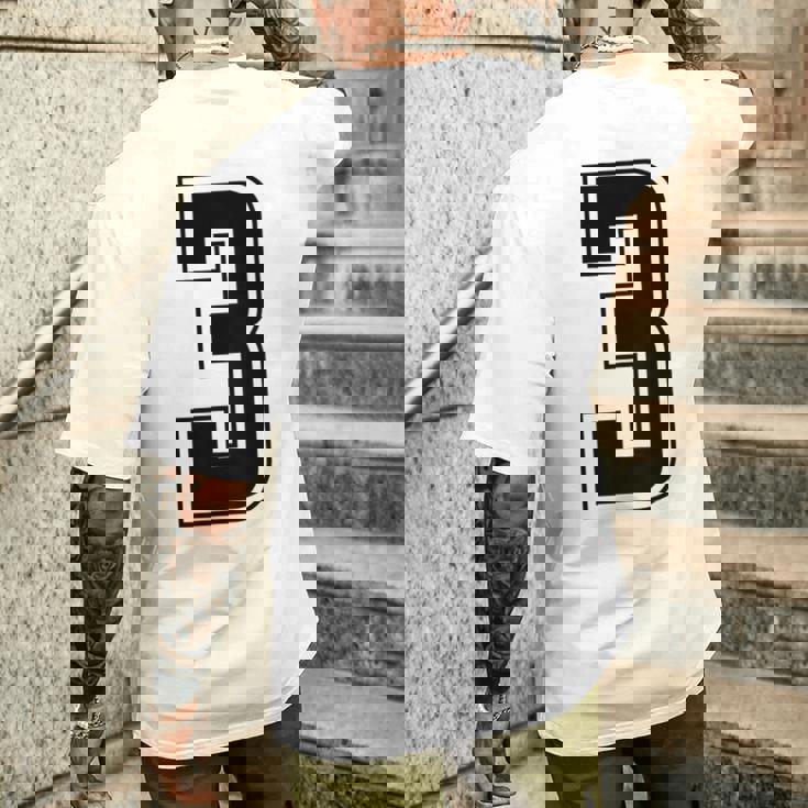 背番号 3 チーム短大スポーツ背番号付きユニフォーム メンズTシャツ バックプリント 彼への贈り物