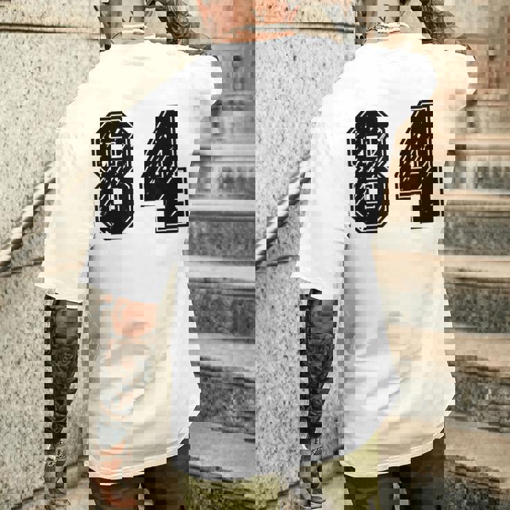 背番号 84 チーム短大スポーツ背番号付きユニフォーム メンズTシャツ バックプリント 彼への贈り物