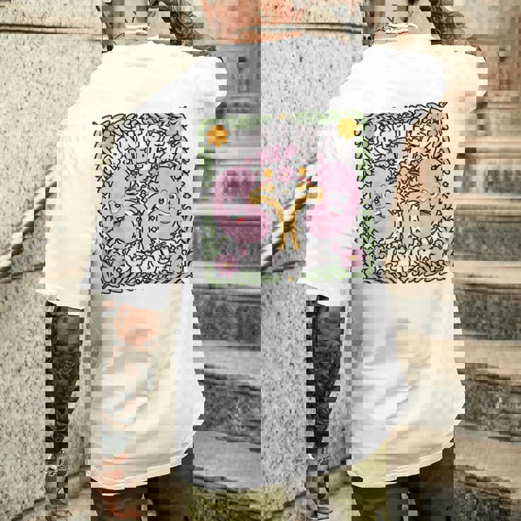 腎臓 看護師 医学 腎臓 看護 登録看護師 メンズTシャツ バックプリント 彼への贈り物