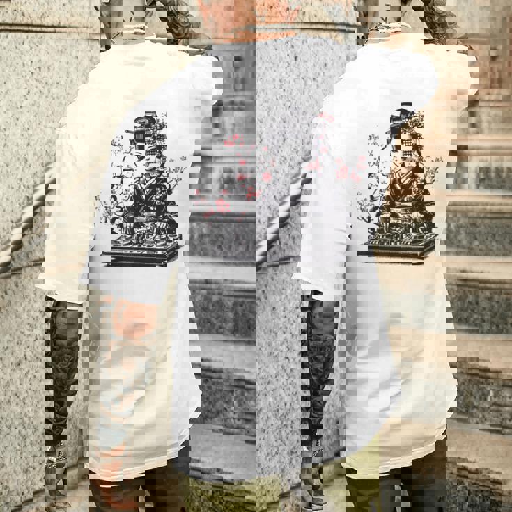 芸者 Dj 着物 和 美的 原宿 メンズTシャツ バックプリント 彼への贈り物