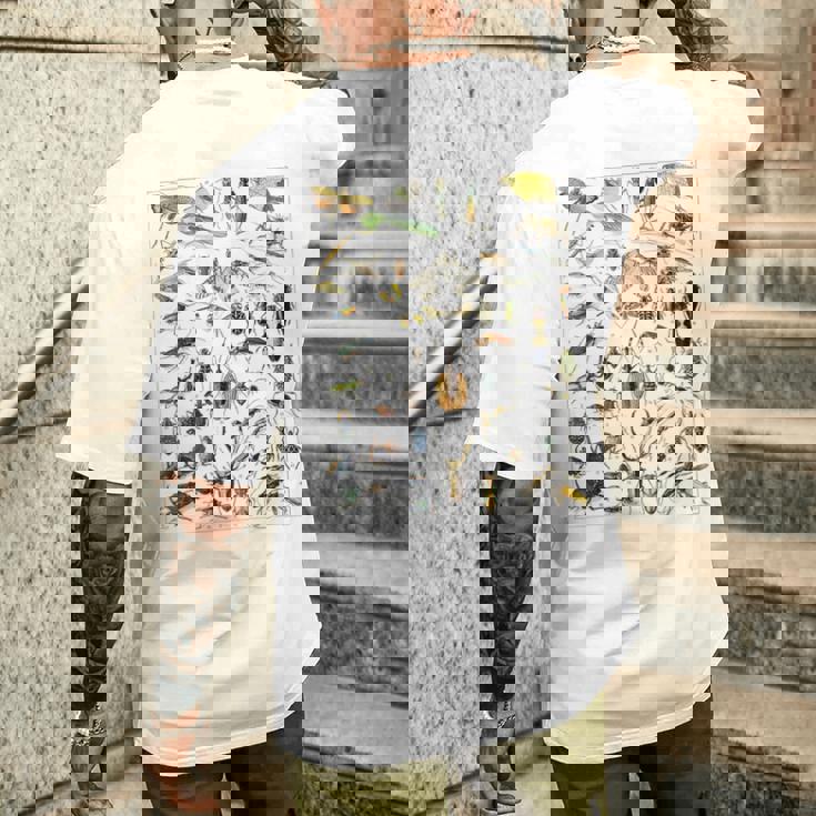 虫 昆虫 虫虫型 昆虫学プリント 虫プリント メンズTシャツ バックプリント 彼への贈り物