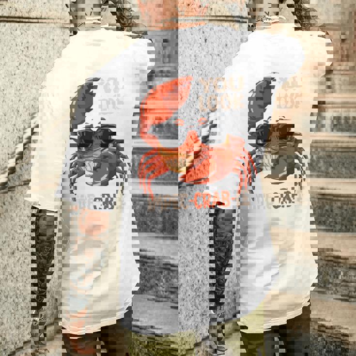 蟹 カニ 魚介類 涼しい かに 食べる 長袖tシャツ メンズTシャツ バックプリント 彼への贈り物