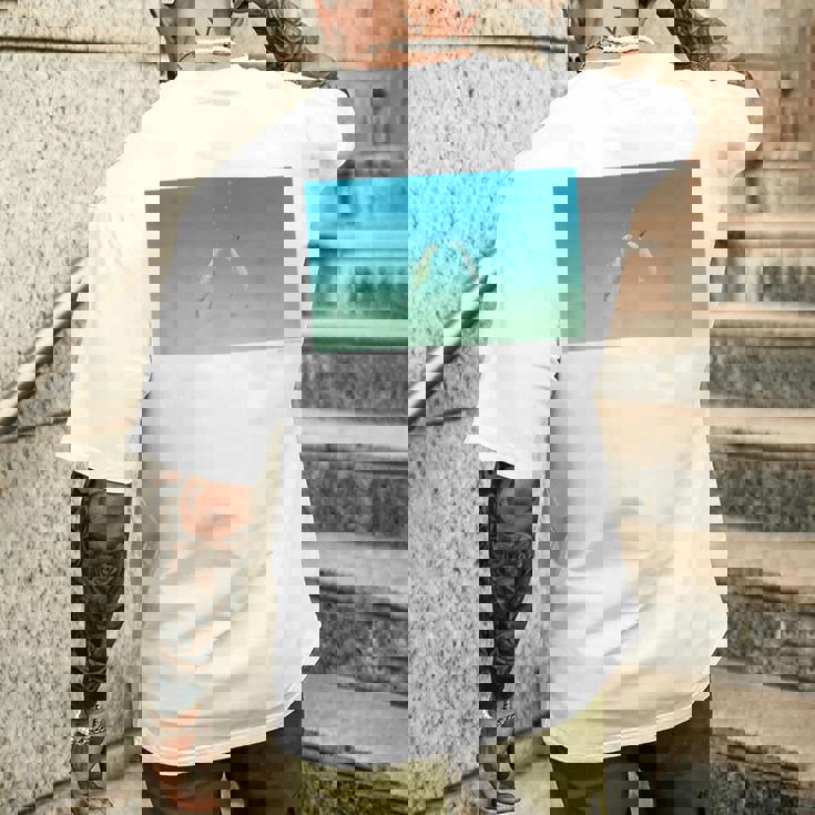 詩とメルヘン 葉祥明 ジェイクと海のなかまたち P27 メンズTシャツ バックプリント 彼への贈り物