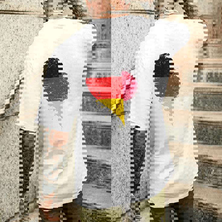 誇り高き日本人ドイツ人のためのヴィンテージの旗 A 日本 ドイツ メンズTシャツ バックプリント 彼への贈り物