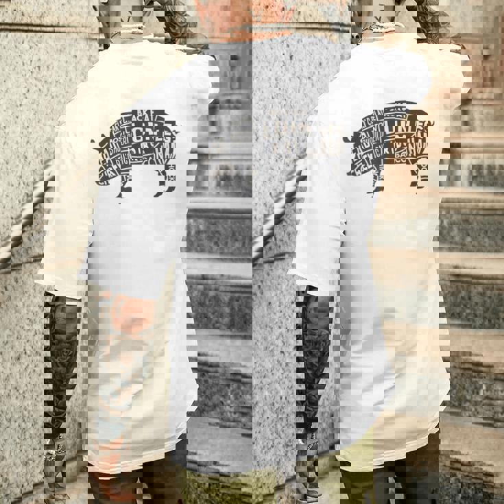 豚肉の部位 面白いtシャツ 豚 ブタ Bbq メンズ おもしろ 面白い 服 オリジナル グッズ ネタ バーベキュー ネタ メンズTシャツ バックプリント 彼への贈り物