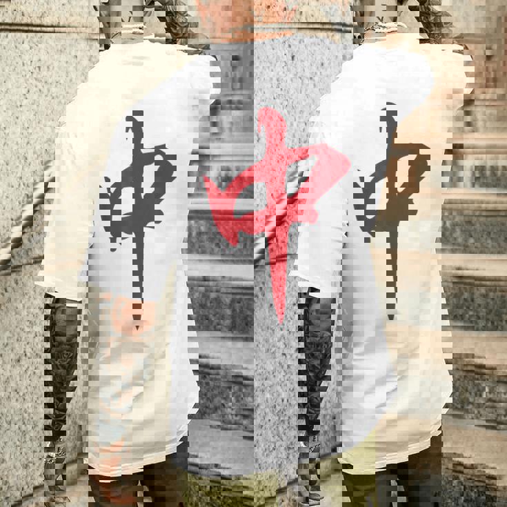 赤麻雀龍 紅中 タイル 麻雀タイム メンズTシャツ バックプリント 彼への贈り物