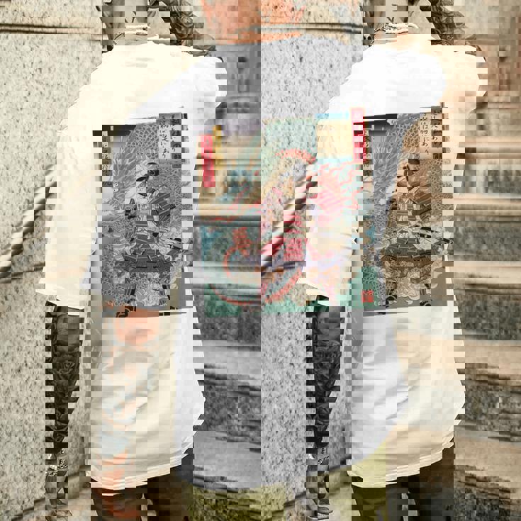 越後の龍 上杉謙信 長尾景虎 毘沙門天 軍神 バックプリント メンズTシャツ バックプリント 彼への贈り物