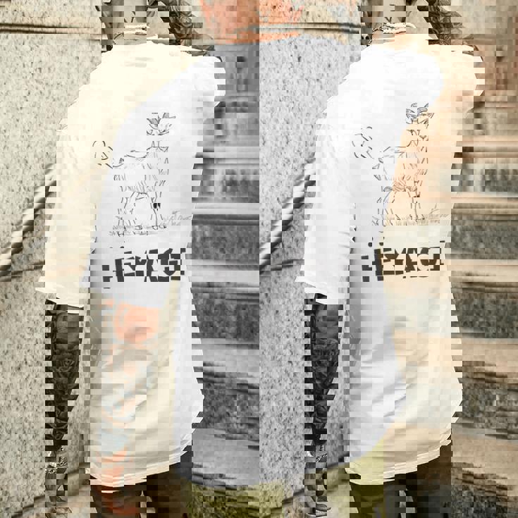 部屋着 おもしろ 普段着 へやぎ ネタ ダジャレ おなら へ 屁 メンズ レディース キッズ ヤギ Goat 動物 メンズTシャツ バックプリント 彼への贈り物