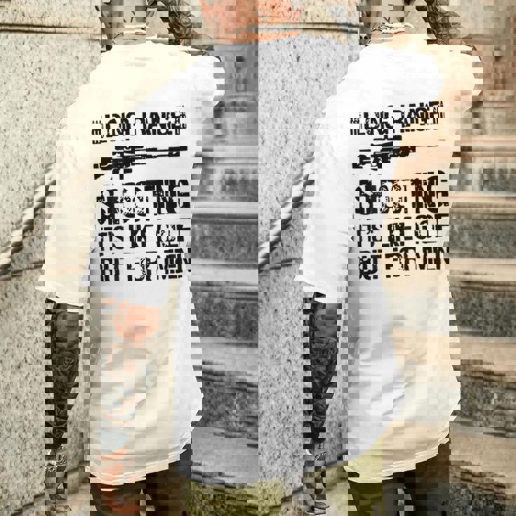 長距離射撃 It's Like Golf But For 背面 メンズTシャツ バックプリント 彼への贈り物