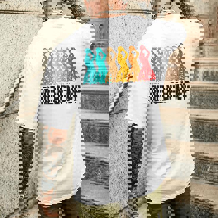 障害者 障害者 車椅子バスケットボール選手 メンズTシャツ バックプリント 彼への贈り物