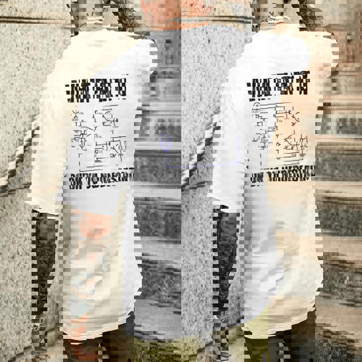 電子機器のどの部分がわからないか、エンジニアリング メンズTシャツ バックプリント 彼への贈り物